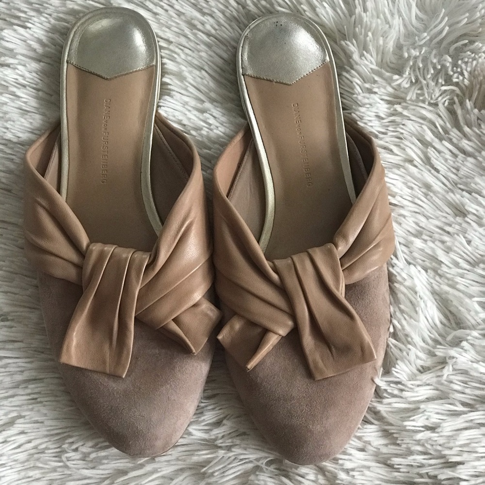 Diane von furstenberg nude mule